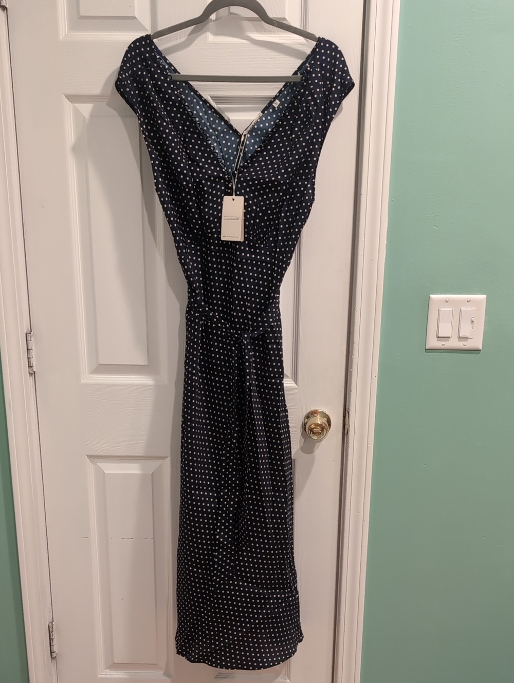Doen Tahlia Polka Dot Silk Blend Dress